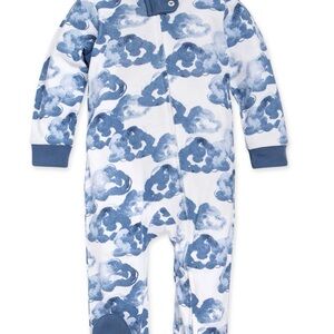 Burt’s Bees clouds organic cotton footed sleep & play